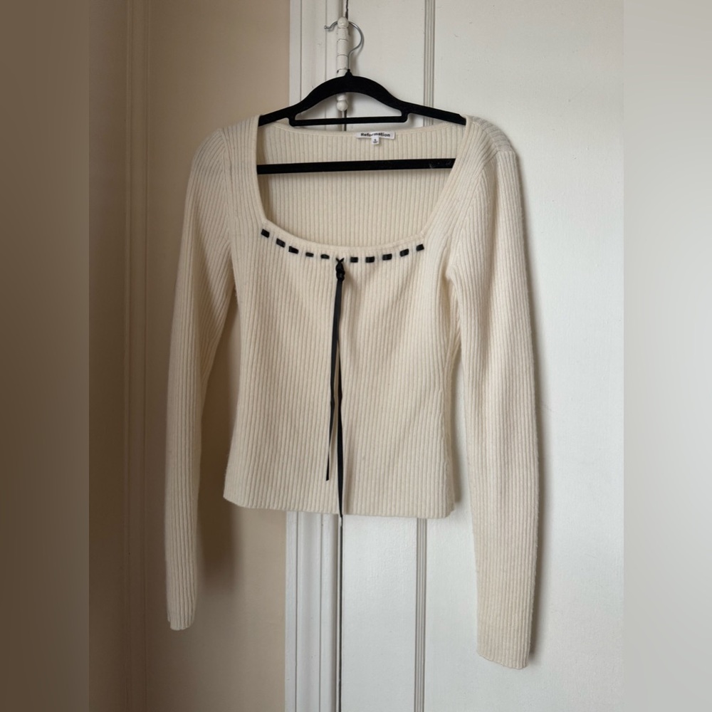 Reformation Kameron Sweater small white
